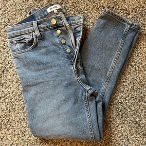 RE/DONE 90's High rise straight leg ankle crop jeans size 27